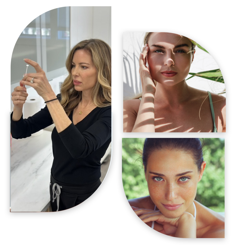 Image of the Best Med Spa in Solana Beach, Arc Medical Aesthetics displaying the owner Kindy Lauzon and treatment clients.